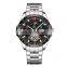 TEVISE t855 Men Business Automatic Mechanical Watches Sun Moon Phase Display Stainless Steel Cool Watch