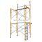 Q235 Steel Movable Scaffolding Material Mason Frame Metal Yellow Multidirectional Scaffolding Set