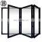 Patio accordion black glass aluminum folding doors designs