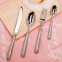 Long Lasting Stylish Flatware Knife Fork Spoon Silver Plated Wedding Stainless Steel Metal Cutlery Set for Restaurant