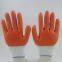 White Polyester Thread Knitted PVC Palm and Fingers Coated Water-proof Safety Work Gloves