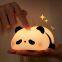 Factory customization silicone night light panda Usb Rechargeable Table Led Lamp Night Light Silicone Night Lights For Kids Room