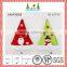 Red and white color with reindeer antlers christmas hat