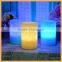 Pillar multi-colored wax candle led artificial candle light