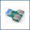 Motherboard 19/20 pin female header connector to 2 USB3.0 port Adapter USB 3.0 Hub
