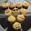 free sample custom Emoji Key Chain Strap different emoticon plush emoji Keychain/embroidery emoticon emoji cushion