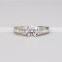 Custom 925 Sterling Silver Engagemet Ring With AAA Zircon Prong Setting 2016
