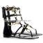 2015 Fashion lady wedge shoes Genuine leather upper material women flat shoes