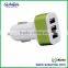 3 USB port 25.5W/33W 5.1A/6.6A aluminum panel compact designed usb car charger