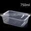 Transparent Clear Rectangle PP Disposable Plastic Takeaway Food Container With Clear Lid 500ml, 650ml, 750ml, 1000ml, 1500ml