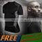 2015 New Men Training Tight Shirt Male Compression Running Basketball Fitness Training Short Sleeve Free Shipping 1033