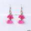 Rose silk tassel adorable summer fashion earrings