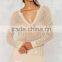 2016 New Fashion Trendy Casual See Through Designs Woolen Sweater For Ladies Most Popular