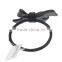 new arrival black hair bow plastic acrylic hair dryer ponytail holders hair accessory