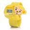 2016 top hot cartoon rabbit silicone snap band digital watches for children