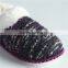 Woman special knitted indoor slipper with heal
