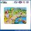 Unique design children Wooden happy housing puzzle game toy