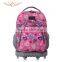Wholesale cartoon kids school trolley bag