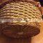 Round Wicker and Rope Basket Food Fruit Multi-Use Basket With Ear Handles