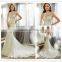 VESTIDOS DE NOVIA 2016 Sexy off shoulder illusion neckline keyhole back lace wedding dress DM-035 summer dress wedding dress