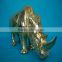 resin animal gold rhino figurine