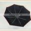 21"*8k auto open and close black wetlook 3 folding umbrella