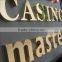 beautiful golden plated metal letters signage