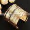 Punk Women Ladies Gold Silver Hollow Open Wide Bangle Cuff Jewellery Bracelet