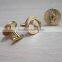 Gold color metal cufflinks factory china
