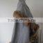 Grey Pashmina Shawl With Fur Trimmed Splendid Natural Raccoon Fur Trim With Cashmere Like Cape Poncho