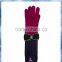100% wool pink and purple long sleeve knitted gloves with glittery bowknot