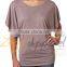 Zegaapparel 2015 summer new fashion women flowy draped sleeve dolman T-Shirt, custom t shirt