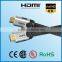 HDMI Connector Type and Polybag Packing 1M HDMI 2.0 AM TO AM Flat cable metal plug