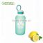 unique glass water bottle with fruit infuser and BPA free PP lid with silicone sleeve covered