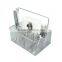 Chrome Metal Mesh Kitchen Condiment and silverware Caddy