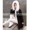 Korea Real Fox Fur Lolita Add Warm Long Ankle Length Punk Fur Winter Thick Down Coat Jacket Womens