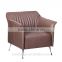 Hot selling PU leather single seater sofa chair waitting chair armchair with stainless steel base
