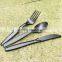 Black Color Medium Weight Plastic PP cutlery Kit