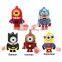 High Quality Popular Cartoon Super Heroes Series Usb Flash Drive Custom Pendrive,Wholesale Full Capacity Minions Memory Stick