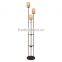 2017 hotel decorative Chrome floor lamp with brown linen shade good for inn decor high end floor standing light