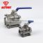 3pc thread Superior quality female floating ball valve with handles