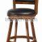 Vintage style bar furniture wooden swivel bar stool higt bar chair