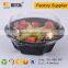 Factory supply PET plastic disposable fruit salad bowl with lid