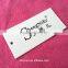 Fashionable printing cotton canvas hangtag for garment