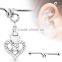 Dangle custom industrial barbell ear piercing barbell