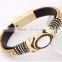 Bohemia style two colour hand chain alloy handmade magnet bangle bracelet