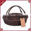 Wholesale PE wicker woven empty fruit basket handicraft basket with handle