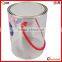 transparent bucket with tin lid and handle