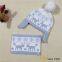 Christmas Jacquard  Knitted Hat Neckpiece Set for Children