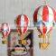 Restaurant ceiling hanging decoration metal 3d hot air balloon decor